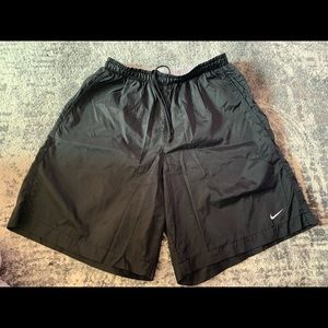 Black parachute Nike shorts